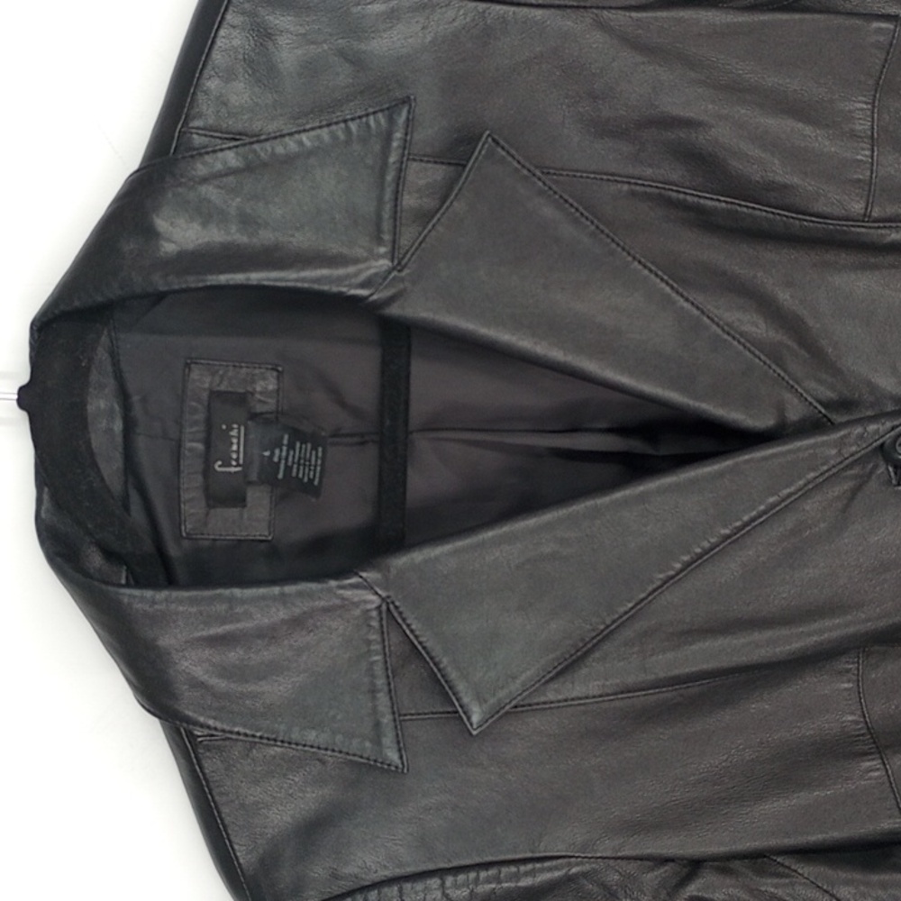 Frenchi Lamb Skin Leather Jacket Blazer Size Large - Picture 2 of 10